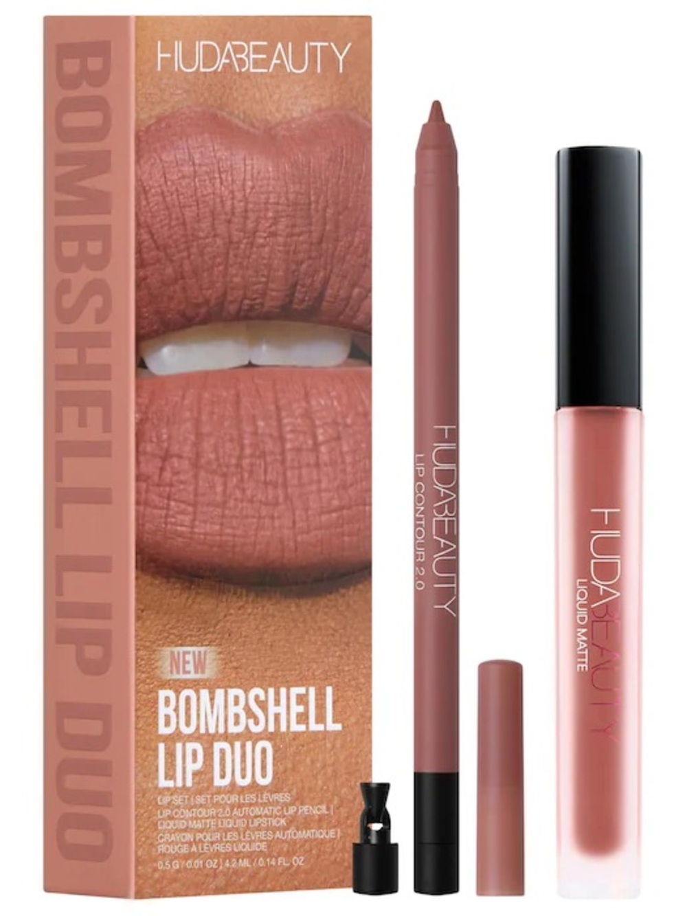 HUDA BEAUTY Bombshell Lip Liner and Liquid Lipstick Set